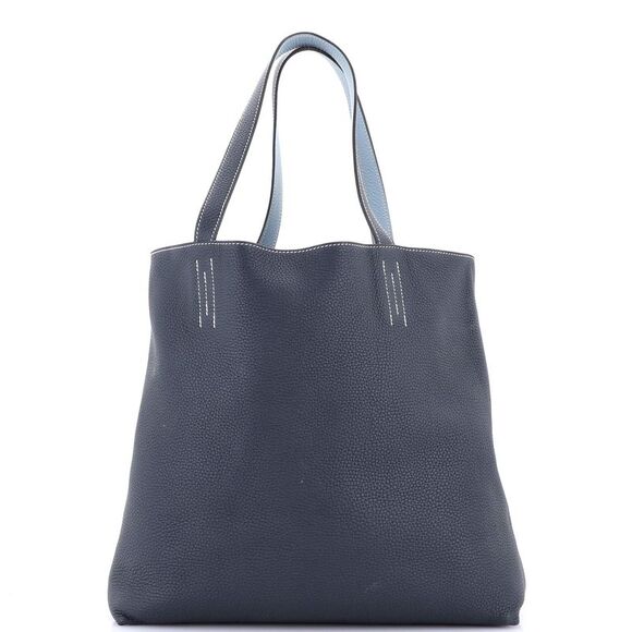 Hermes Double Sens Tote Clemence 36 Blue - Picture 1 of 7